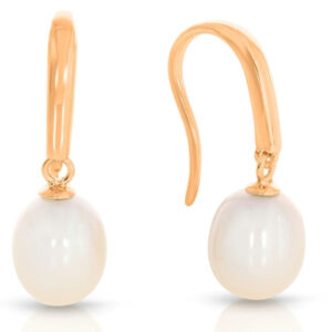 klassische Perlen Ohrhänger rosé vergoldet