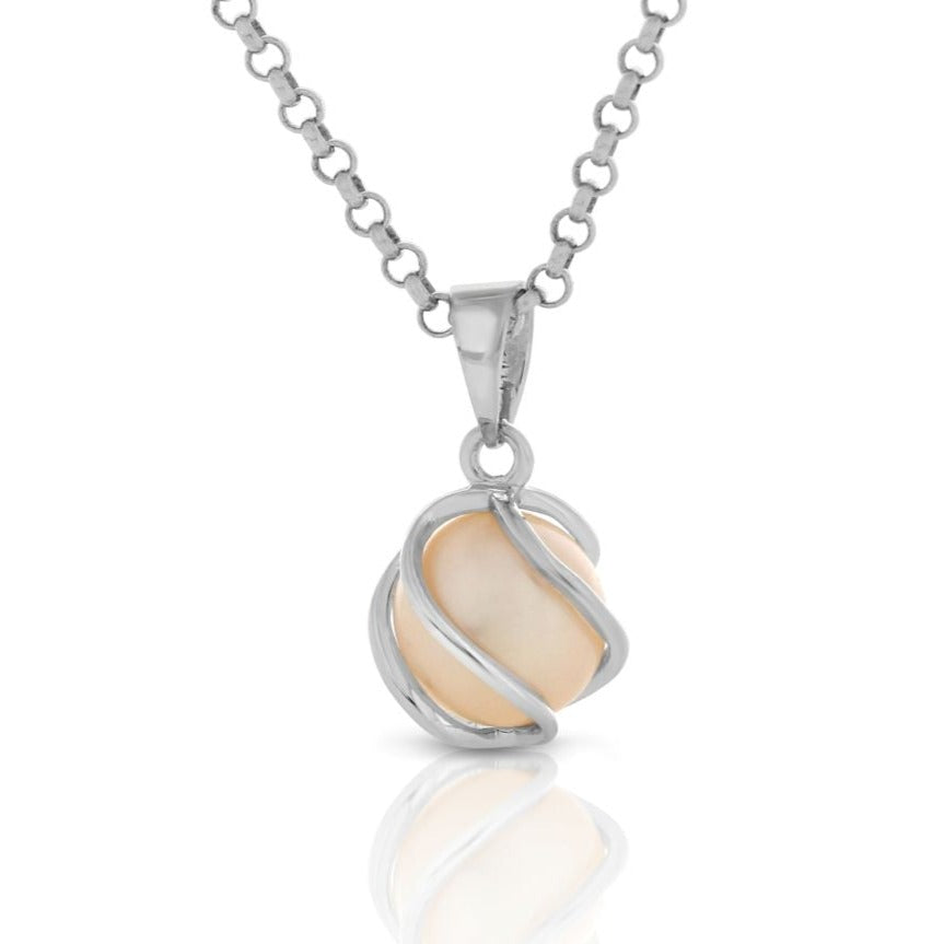 Silberkette 925 mit Süßwasserperle Anhänger