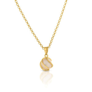 Alternative view of Perlenkette vergoldet Damenschmuck elegant