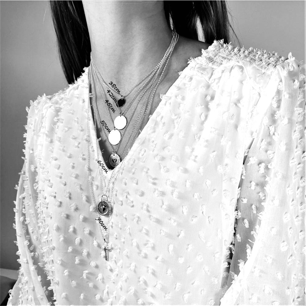 NAMENSKETTE MIT KREUZ ANHÄNGER TAUFKETTE GRAVUR ICHTHYS TAUFE SCHMUCK 925 SILBER - Image 3